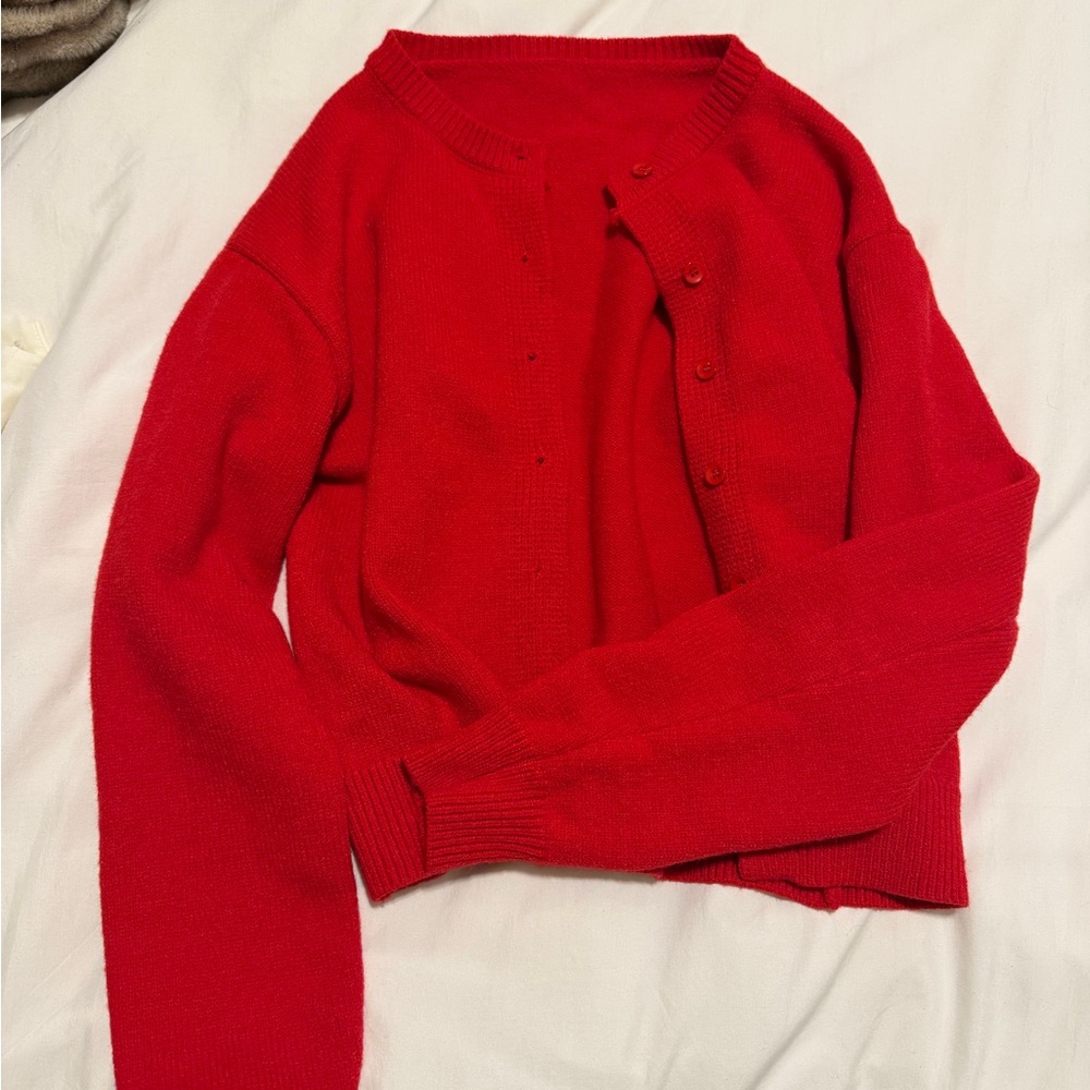 Red Women's cardigan